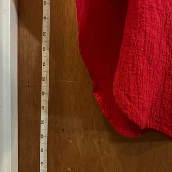 🐻Size 2X - A Personal Touch - Vintage Red Half-Sleeve Long Tunic - Picture 5 of 6